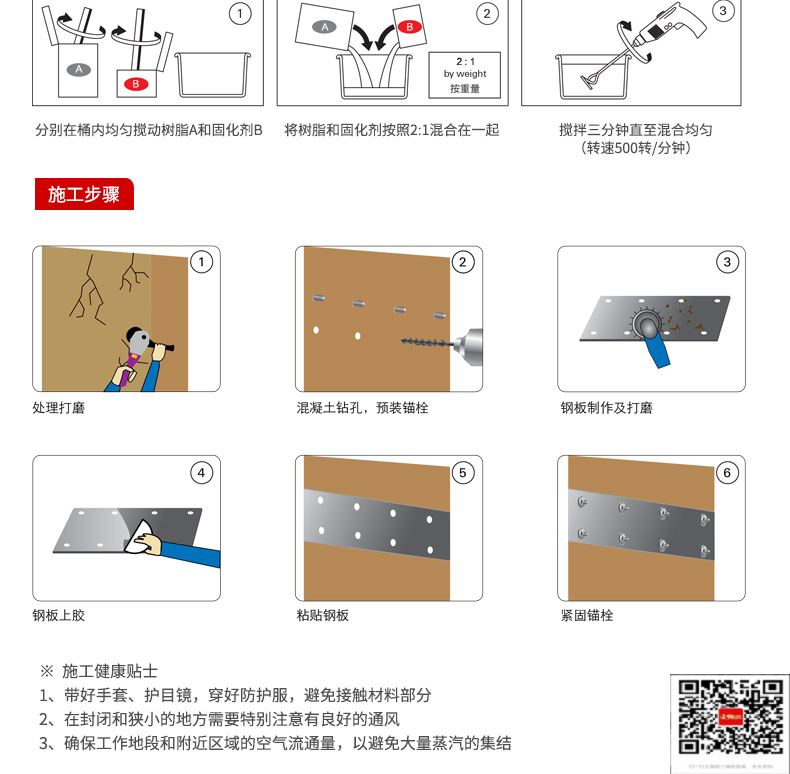 包钢镇远粘钢加固施工过程